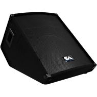 Seismic Audio - 15 Inch Floor Wedge Style Monitor - Studio, Stage, or Floor use - PA/DJ Speakers - Bar, Band, Karaoke, Church, Drummer use: Musical Instruments