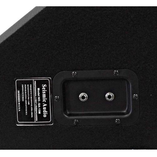  Seismic Audio - 15 Inch Floor Wedge Style Monitor - Studio, Stage, or Floor use - PA/DJ Speakers - Bar, Band, Karaoke, Church, Drummer use: Musical Instruments