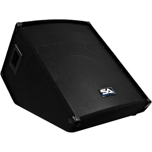  Seismic Audio - 15 Inch Floor Wedge Style Monitor - Studio, Stage, or Floor use - PA/DJ Speakers - Bar, Band, Karaoke, Church, Drummer use: Musical Instruments