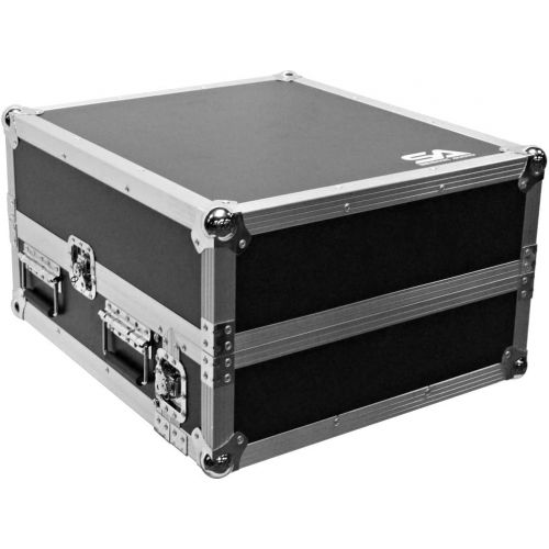  Seismic Audio - SATAC2x10 - Heavy Duty 2 Space ATA Rack Case with 10U DJ Mixer Top and Laptop Shelf - Pro Audio DJ Rack with Sliding Shelf: Musical Instruments