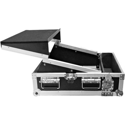  Seismic Audio - SATAC2x10 - Heavy Duty 2 Space ATA Rack Case with 10U DJ Mixer Top and Laptop Shelf - Pro Audio DJ Rack with Sliding Shelf: Musical Instruments