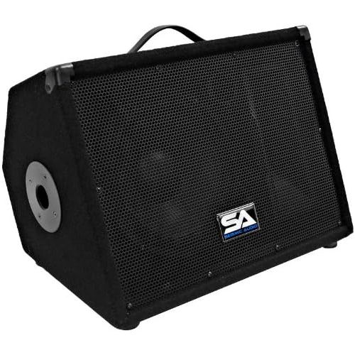  [아마존베스트]Seismic Audio Pair of 10 Floor Monitors Studio, Stage, or Floor use - PA/DJ Speakers - Bar, Band, Karaoke, Church, Drummer use