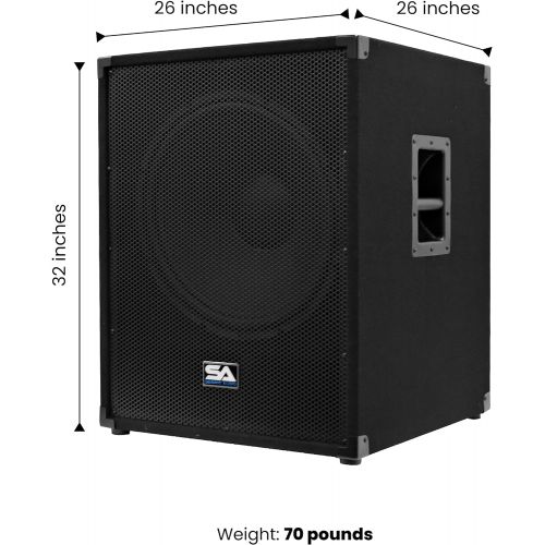  [아마존베스트]Seismic Audio - Aftershock-18 - Powered PA 18 Subwoofer Speaker Cabinet