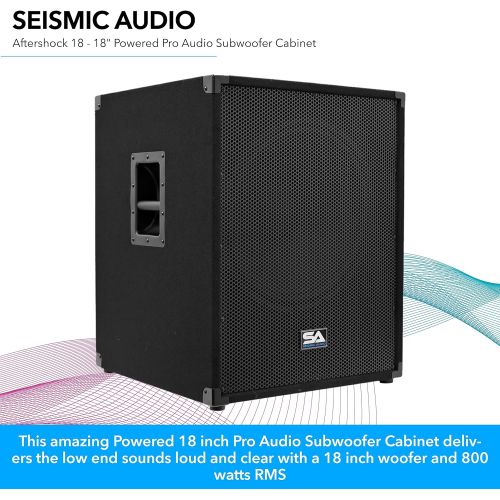 [아마존베스트]Seismic Audio - Aftershock-18 - Powered PA 18 Subwoofer Speaker Cabinet