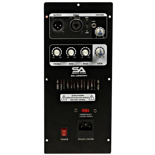  Seismic Audio - SA-APMTP1-150 Watt Plate Amplifier with 3 Band EQ for PADJ Speaker Cabinets - Class AB Loudspeaker Replacement Amp