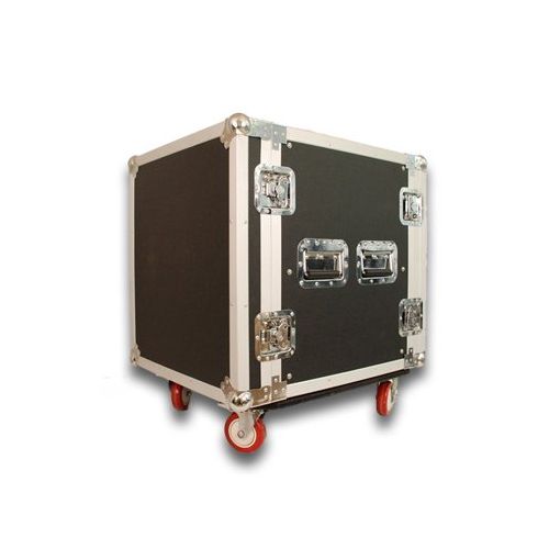  Seismic Audio - 12 SPACE RACK CASE WITH 4U LOCKING DRAWER Amp Effect Mixer PADJ PRO CASTERS