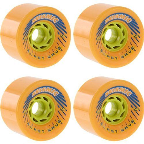  Seismic Skate Systems Blast Wave Mango Defcon Skateboard Wheels - 78mm 78.5a (Set of 4)