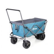 Sekey Folding Beach Wagon with Brakes Collapsible Wagon Cart Heavy Duty Utility Wagon All Terrain, Blue