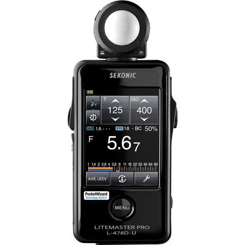  Sekonic LiteMaster Pro L-478DR-U Light Meter for PocketWizard System With Exclusive USA Radio Frequency And Exclusive 3-Year Warranty + Sekonic Deluxe Case for L-478-series meters