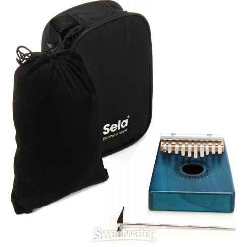  Sela SE244 Mahogany Kalimba 10-key - Blue Finish