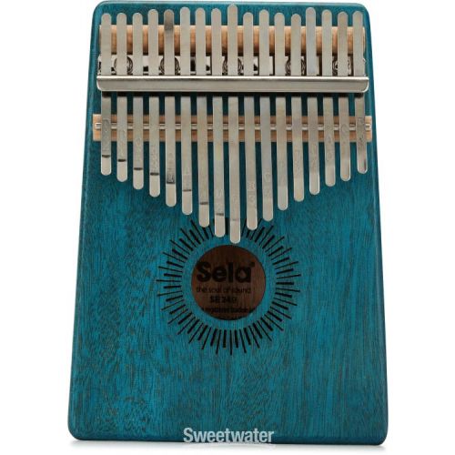  Sela SE249 Mahogany Kalimba 17-key - Blue Finish