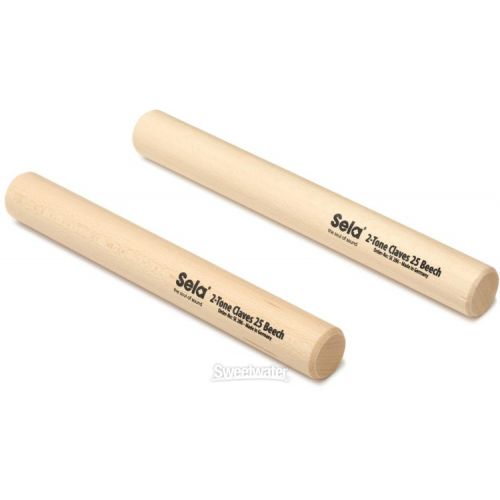  Sela 2-tone Beech Claves - 25mm