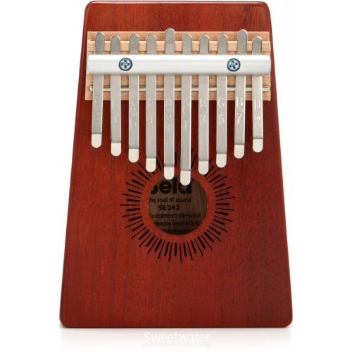  Sela SE242 Mahogany Kalimba 10-key - Red Finish