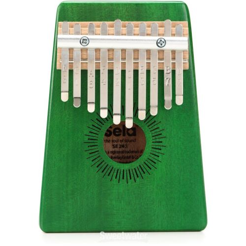  Sela SE243 Mahogany Kalimba 10-key - Green Finish