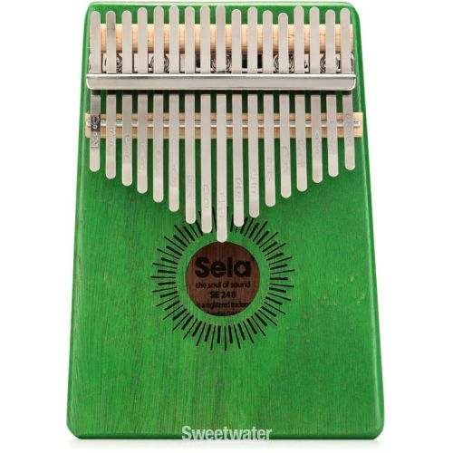  Sela SE248 Mahogany Kalimba 17-key - Green Finish