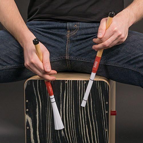  [아마존베스트]Sela SE 065 Cajon Brush 110 for Cajons, Percussion Instruments and Drums, Cajon Accessories, Drum Sticks with Nylon Fibres