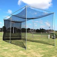 Select 20x10x10 Golf Practice Net, Baffle, and Golf Net Target with Frame Corners - 10' Poles NOT Included …