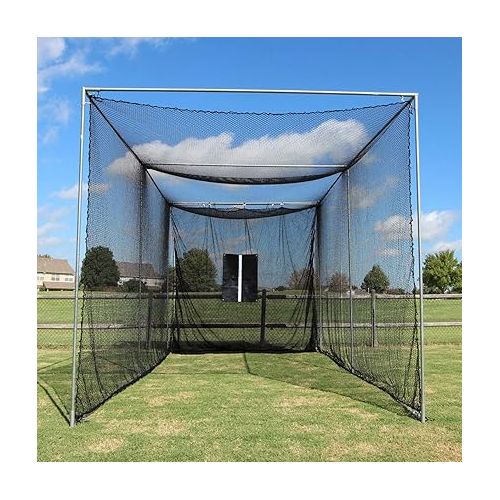  Select 20x10x10 Golf Practice Net, Baffle, and Golf Net Target with Frame Corners - 10' Poles NOT Included …