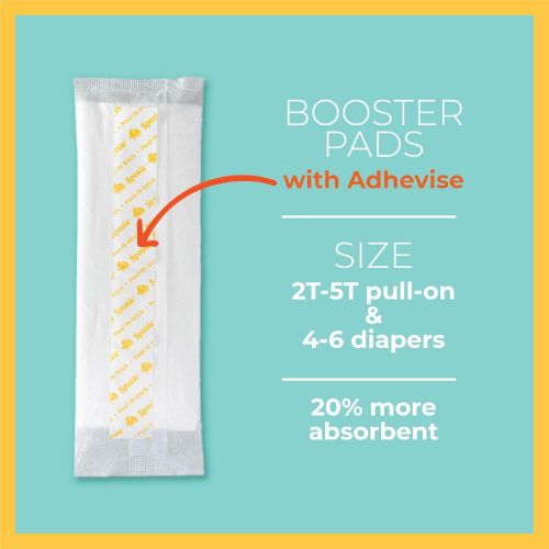  Select Kids Sposie Overnight Diaper Booster Pads with Adhesive for Pull-on Diapers | Nighttime Leak Protection for Heavy Wetters and Active Sleepers | 84 ct. | Disposable, Universal fit for Bo