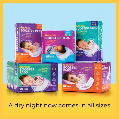  Select Kids Sposie Overnight Diaper Booster Pads for Nighttime Leak Protection, 180 Inserts-Pads, No Adhesive for Easy Repositioning, Disposable, Fits Diaper Sizes 4-6, for Infants and Toddler