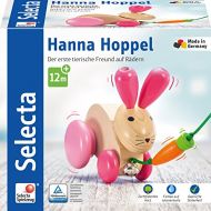 [아마존 핫딜]  [아마존핫딜]Selecta 62023 Hanna Hoppel, Nachzieh Hase, Schiebe-und Nachziehspielzeug aus Holz, 13 cm