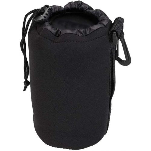  Selens Protective Drawstring Neoprene DSLR Camera Lens Pouch Bag Compatible with Sony Olympus Panasonic, Large Size(Black)