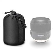 Selens Protective Drawstring Neoprene DSLR Camera Lens Pouch Bag Compatible with Sony Olympus Panasonic, Medium Size Camera Lens Case Camera Lens Protector Bag (Black)