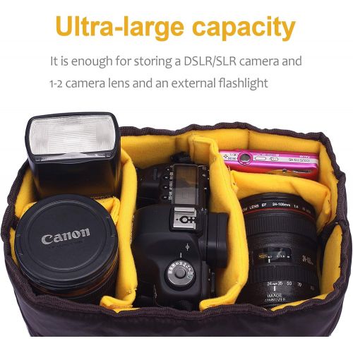  Selens High-Capacity Shockproof DSLR SLR Camera Padded Bag Case Partition Camera Insert, Make Your Own Camera Bag