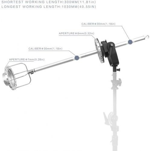  Selens 40.5” 103cm Softbox Extendable Bracket Mount Adapter with Bowens Mount for Octagon Dodecagon Hexadecagon Parabolic Softbox, 55 pounds25 kilograms Load Capacity