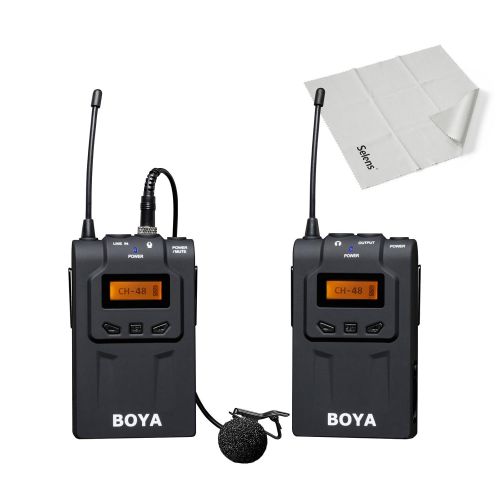  Selens BY-WM6 UHF Wireless Omni-directional Lavalier Microphone with 100m Operation Rang 48 Channels , More than 6 Hours Countinuous Operation for ENG EFP DV DSLR Video Camera