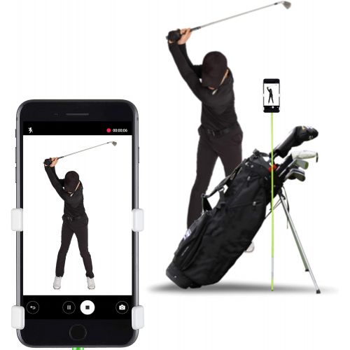  [무료배송] 셀피골프 스윙 기록 휴대전화 홀더 골프 분석기 악세사리 SelfieGOLF Record Golf Swing - Cell Phone Holder Golf Analyzer Accessories | Winner of The PGA Best Product | Selfie Putting Training Aids Works with Any Golf Bag and Alignment Sti