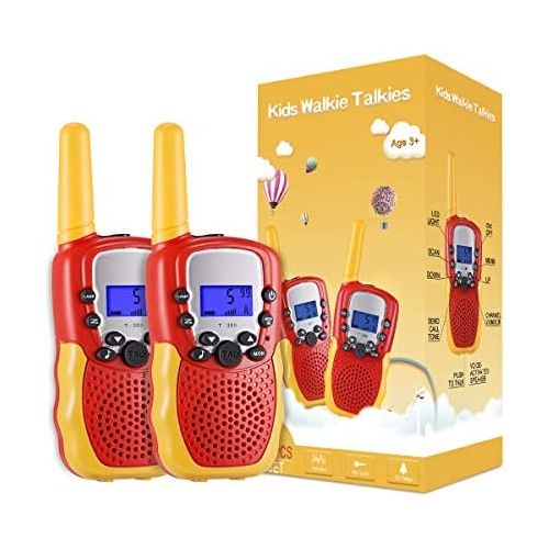  [아마존 핫딜] [아마존핫딜]Selieve Toys for 4-14 Year Old Childrens, Walkie Talkies for Kids 22 Channels 2 Way Radio Toy with Backlit LCD Flashlight, 3 Miles Range for Outside, Camping, Hiking (Red-Yellow)