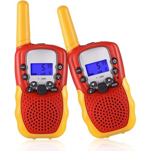  [아마존 핫딜] [아마존핫딜]Selieve Toys for 4-14 Year Old Childrens, Walkie Talkies for Kids 22 Channels 2 Way Radio Toy with Backlit LCD Flashlight, 3 Miles Range for Outside, Camping, Hiking (Red-Yellow)