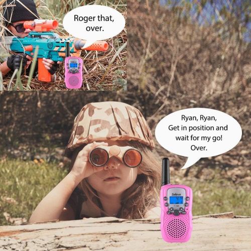  [아마존베스트]Toys for 3-12 Year Old Boys, Teen Girl Gifts, Selieve Walkie Talkies for Kids Teen Boy Gifts Birthday (Pink, 1 Pair)