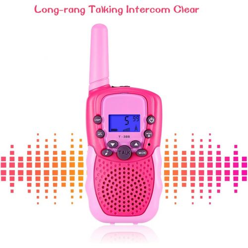  [아마존베스트]Selieve Toys for 3-12 Year Old Girls, Walkie Talkies for Kids 22 Channels 2 Way Radio Toy with Backlit LCD Flashlight, 3 Miles Range for Outside Adventures, Camping, Hiking