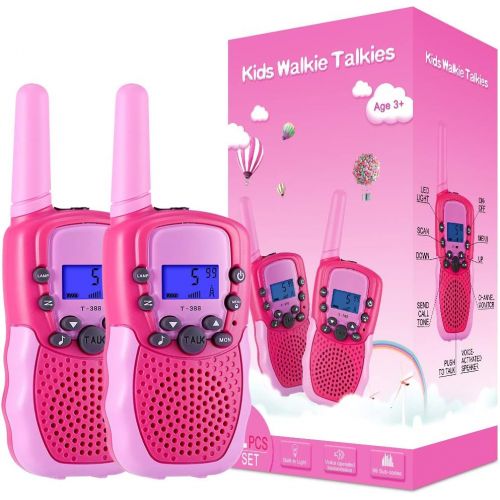  [아마존베스트]Selieve Toys for 3-12 Year Old Girls, Walkie Talkies for Kids 22 Channels 2 Way Radio Toy with Backlit LCD Flashlight, 3 Miles Range for Outside Adventures, Camping, Hiking