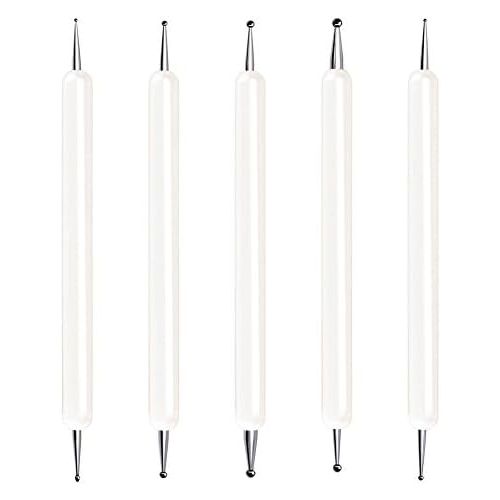 Selizo 5 Pcs Embossing Stylus Set with Different Size Double End Tracing Dotting Tool Stylus for Carbon Transfer Paper Mandala Rock Painting, Pottery Clay Craft, Embossing Art