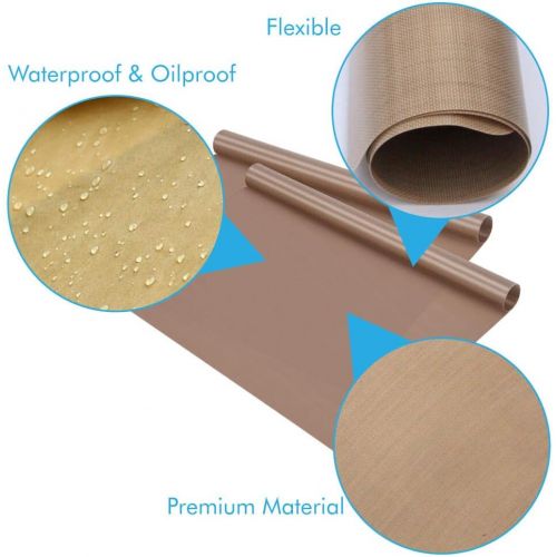  selizo 10 Pack Teflon Sheet for Heat Press Transfer Sheet Non Stick 12x16 Heat Press Transfer Paper Heat Resistant Craft Mat