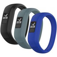 (3 Pack) Seltureone Band Compatible for Garmin Vivofit jr,jr 2,3 Bands, All-in-one Silicon Stretchy Replacement WristBands for Kids Boys Girls (No Tracker)- Black,Cyan,Blue (Small)