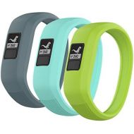 (3 Pack) Seltureone Band Compatible for Garmin Vivofit jr,jr 2,3 Bands, All-in-one Silicon Stretchy Replacement Watch Bands for Kids Boys Girls Small Large (No Tracker)- Cyan,Teal,