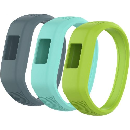  (3 Pack) Seltureone Band Compatible for Garmin Vivofit jr,jr 2,3 Bands, All-in-one Silicon Stretchy Replacement Watch Bands for Kids Boys Girls Small Large (No Tracker)- Cyan,Teal,