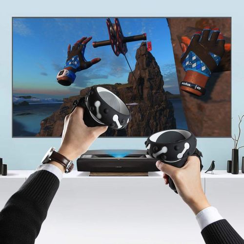  [아마존베스트](1 Set) Seltureone Compatible for Oculus Quest 2 Touch Controller Full Grip Cover, 2 Controller Caps, Anti-Slip and Anti-Fall Protective Silicone Sleeve with Hand Strap for Quest 2