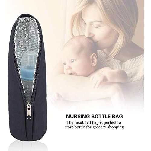  Semme Isolierte Baby-Flaschen-Tasche, warmer oder kuehler, tragbare Muttermilch-Aufbewahrung, Baby-Flaschchen, Reisetasche blau