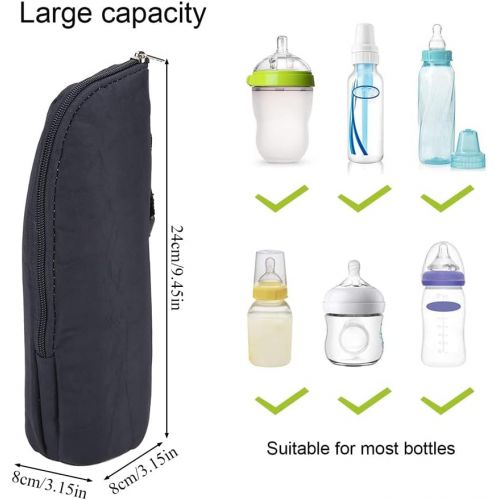  Semme Isolierte Baby-Flaschen-Tasche, warmer oder kuehler, tragbare Muttermilch-Aufbewahrung, Baby-Flaschchen, Reisetasche blau