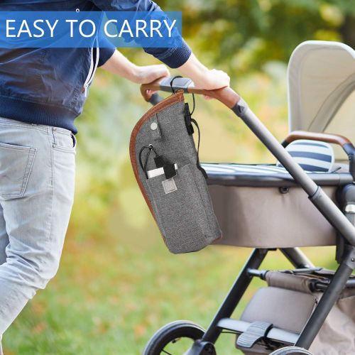  Semme Bottle Warmer Bag, Portable Beverage and Baby Bottle Warmer Ideal for Car Travel, Shopping