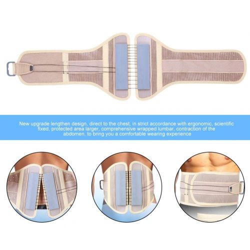  Semme Lumbar Support Protector Waist Belt,Breathable Upgrade Lengthen Design,Comprehensive Wrapped Lumbar Protection Body Waist Abdomen Fixed Relief Pain Lumbar Disc