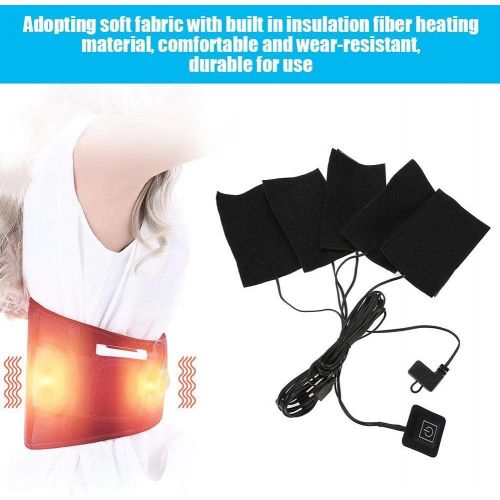  Semme USB Electric Cloth Heater, Five Portable Waterproof Foldable Heater Pads Adjustable Temperature Heating Element Warmer Tool