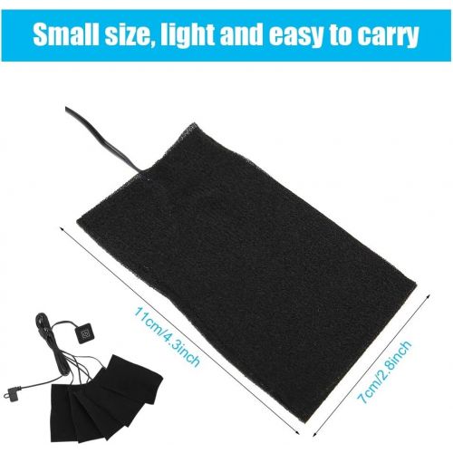  Semme USB Electric Cloth Heater, Five Portable Waterproof Foldable Heater Pads Adjustable Temperature Heating Element Warmer Tool