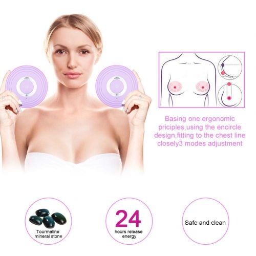  Semme Wireless Breast Massager, USB Electric Vibration Bust Lift Enhancer Machine with Hot Compress Function...