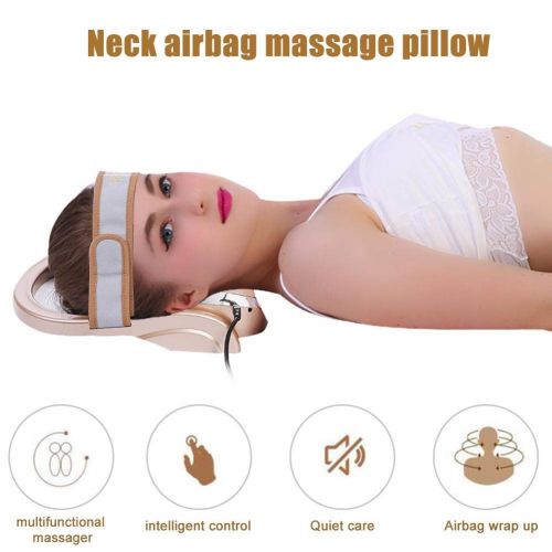  Semme Airbag Pressure Cervical Spine Massager, Multifunctional Neck Vertebra Hot Compress Vibration Massage Device for Relieve Fatigue of The Neck and Shoulder(US Plug)